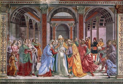El matrimonio de la Virgen, 1486-90 de Domenico Ghirlandaio